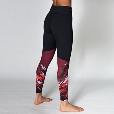 Leone 1947 Neo Camo Women Sport Tights Schwarz-Rot