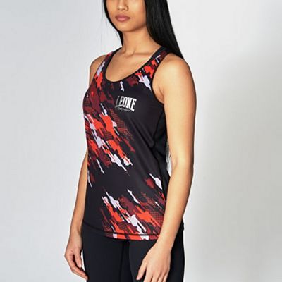 Leone 1947 Neo Camo Women Tank Top Svart-Röd