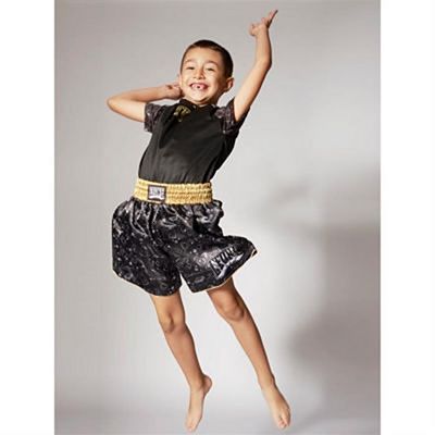 Leone 1947 Number One Kids Thai Shorts Schwarz