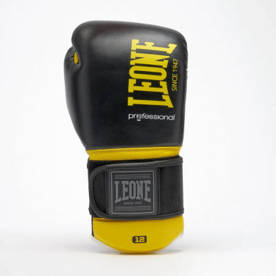 Guantes de Boxeo Leone 1947 Professional 2 Negro-Amarillo