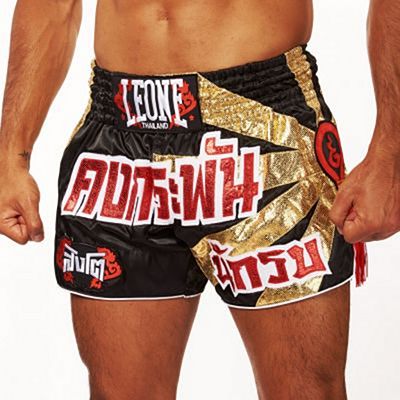 Leone 1947 Rayong Muay Thai Shorts Schwarz-Gold