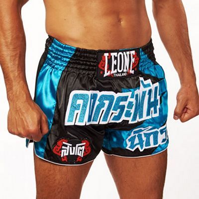 Leone 1947 Rayong Muay Thai Shorts Preto-Celeste