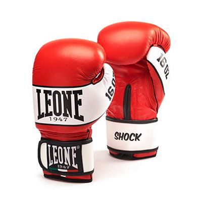 Leone 1947 Shock Boxing Gloves Vermelho-Branco