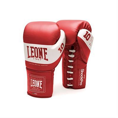 Leone 1947 Shock Pro Laces Boxing Gloves Rot