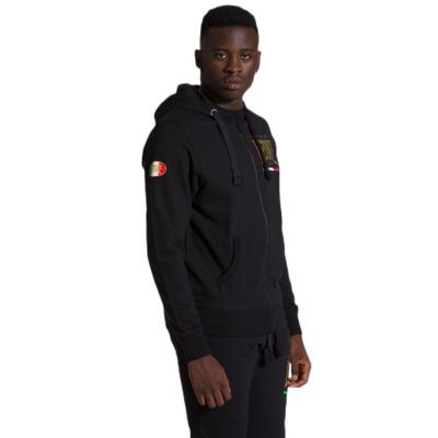 Leone 1947 Sudadera Capucha Zip Gold Schwarz