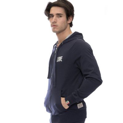 Leone 1947 Sudadera Zip M378/10 Azul Marinho