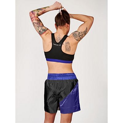 Leone 1947 Pantalon Boxeo Mujer Fighter Life Negro-Morado