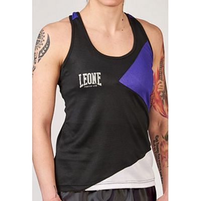 Leone 1947 Woman Boxing Singlet Fighter Life Noir-Violet