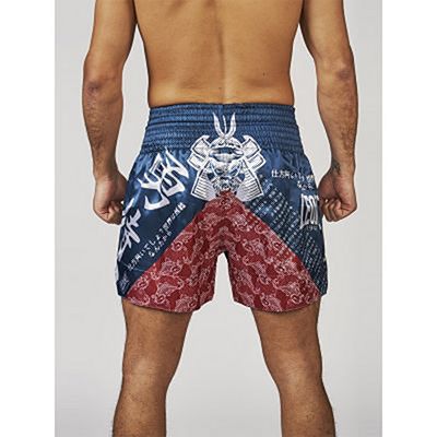 Leone Boxing Mononofu Muay Thai Shorts Blau-Rot