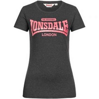 Lonsdale Tulse Womens T-shirt Gris-Rosa