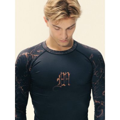 Manto Long Sleeve Rashguard FREE HUGS Negro-Marron