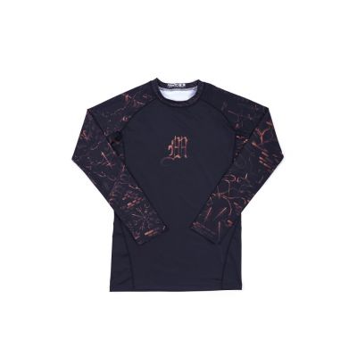 Manto Long Sleeve Rashguard FREE HUGS Black-Brown