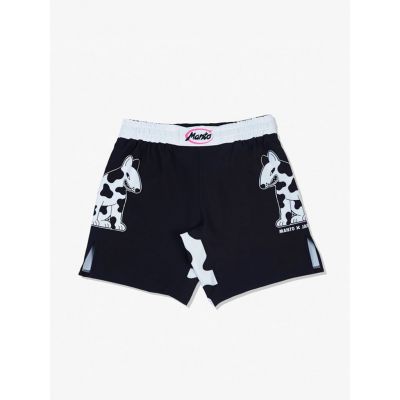 Manto Fight Shorts DOGS Schwarz-weiß