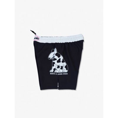 Manto Fight Shorts DOGS Schwarz-weiß