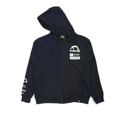 Manto Levels Zip Hoodie Negro-Blanco