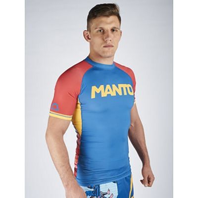 Manto Rashguard GYM Azul-Vermelho