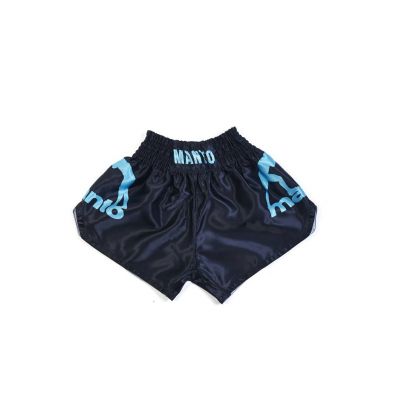 Manto Shorts Muay Thai Dual Preto-Azul