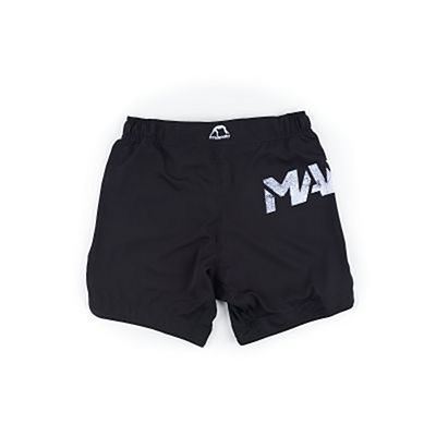 Manto Stencil Fight Shorts Negro-Blanco