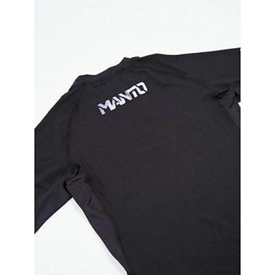 Manto Stencil Logotype Rashguard Negro-Blanco