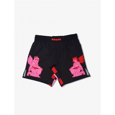 Manto Two Sides Fight Shorts Fekete-Ròzsaszìn