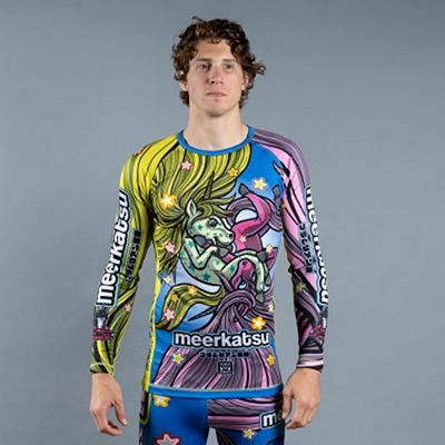 Meerkatsu Armbar Unicorns Rashguard Gelb-Blau