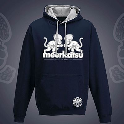 Meerkatsu Fist Bumping Monkey Hoody Navy Blue