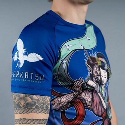 Meerkatsu Heavenly Twister Rashguard Blau