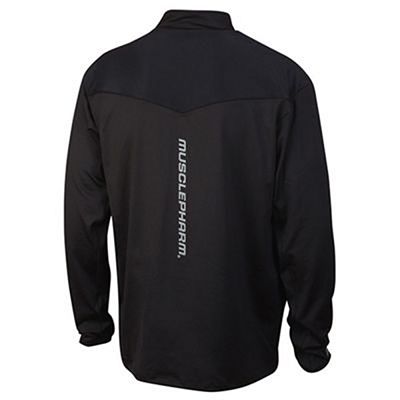 Muscle Pharm Full Zip Sweatshirt With Mesh Trim Black