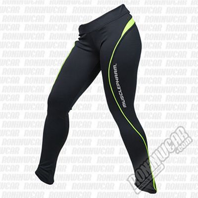 Muscle Pharm Ladies Leggings Noir-Vert