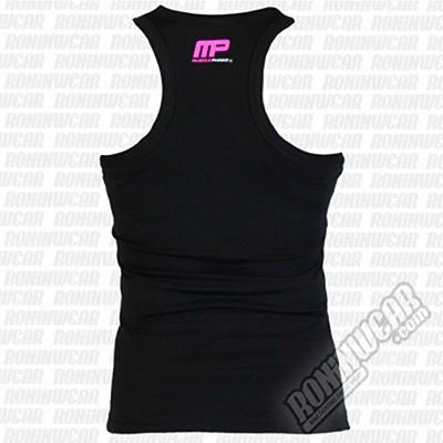 Muscle Pharm Ladies Printed Vest Schwarz-Rosa