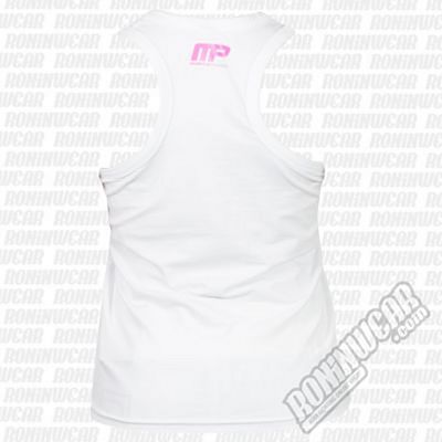 Muscle Pharm Ladies Printed Vest Bianco-Rosa