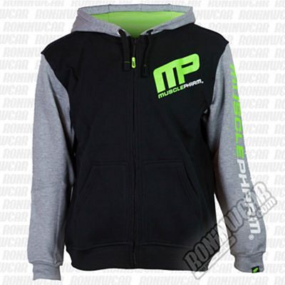 Muscle Pharm MPSWT479 Zip Through Logo Hoodie Fekete