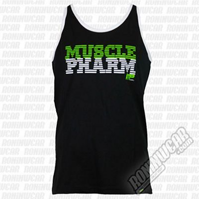 Muscle Pharm MPVST485 Stripe Logo Vest Black