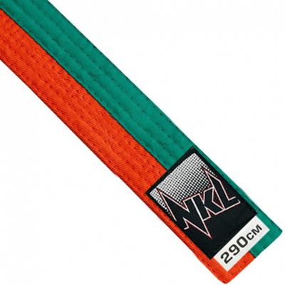 NKL Adult Martial Arts Belt Orange-Grün