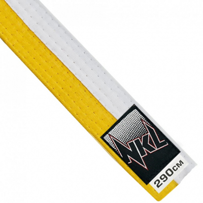 NKL Adult Martial Arts Belt Branco-Amarelo