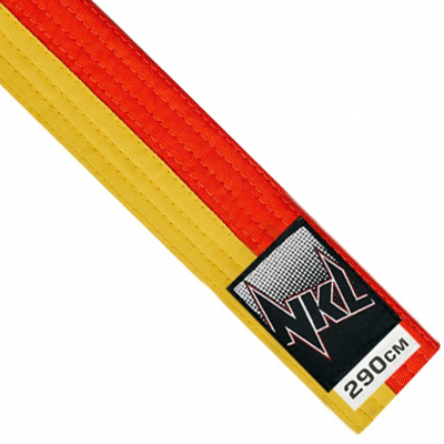 NKL Adult Martial Arts Belt Amarelo-Laranja