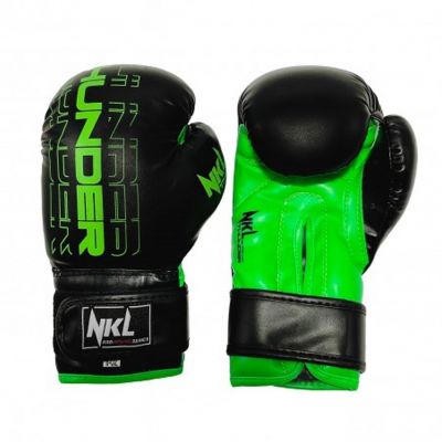 NKL Thunder 22 Boxing Gloves Fekete-Zöld