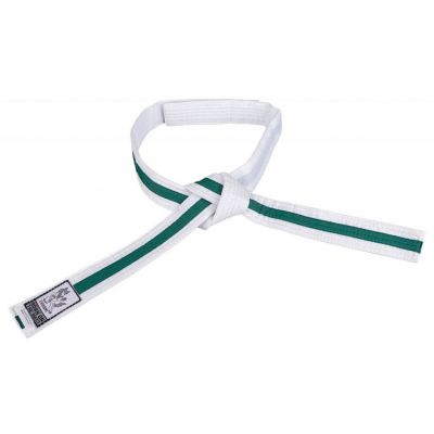 Okami Chikami Kids Budobelt Two Tone - Velcro Weiß-Grün