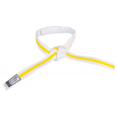 Okami Chikami Kids Budobelt Two Tone - Velcro Vit-Gul