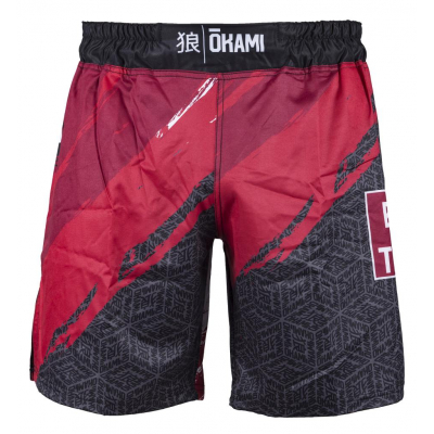 Okami Cube Fightshorts Rot-Schwarz