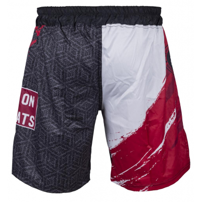 Okami Cube Fightshorts Rot-Schwarz