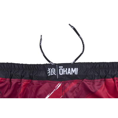 Okami Cube Fightshorts Rojo-Negro