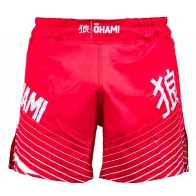 Okami Fight Shorts Big Kanji Piros