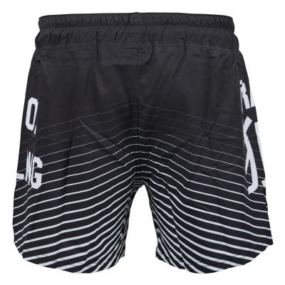 Okami Fight Shorts Big Kanji Negro-Blanco