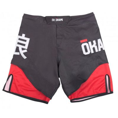 Okami Fight Shorts BORNRED Preto-Vermelho