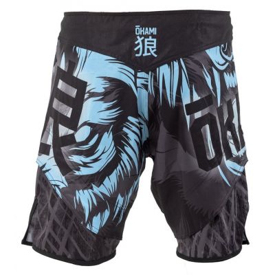 Okami Fightgear Fight Shorts Wilderness Ice Negro-Azul