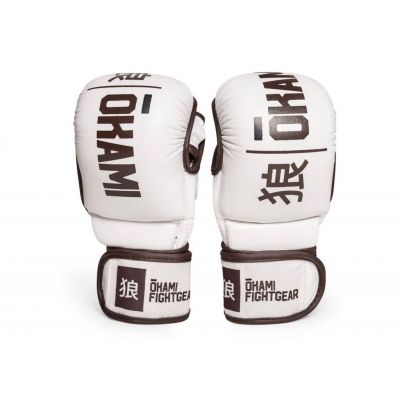 Okami Fightgear MMA Hi-Pro Sparring Gloves Fehèr