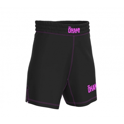 Okami Grapplino Kids Fight Shorts Negro-Rosa
