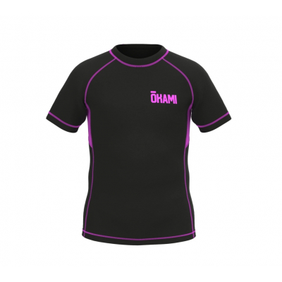 Okami Grapplino Kids Rashguard Negro-Rosa
