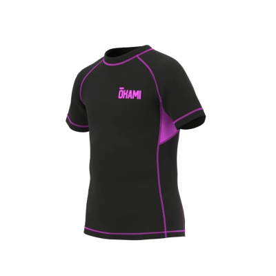 Okami Grapplino Kids Rashguard Negro-Rosa